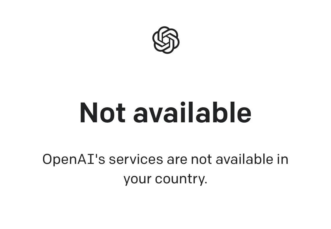 openai's services are not available in your country.